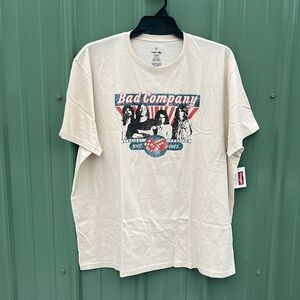 Men's Wrangler Bad Company Graphic Band Shirt Sleeve Cotton T-Shirt Size 2XL